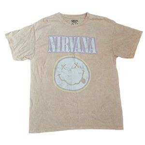 Nirvana Smiley Face Band T-shirt Size Large